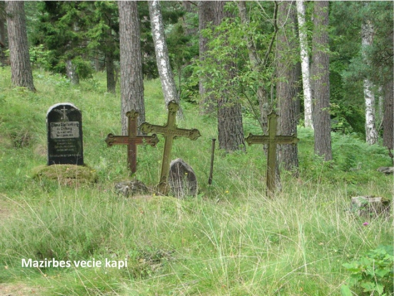 Trīs krusti un kapakmens
