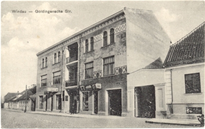 Ventspils Latviešu krājaizdevu sabiedrības 1913. gadā uzceltais nams Kuldīgas ielā.
