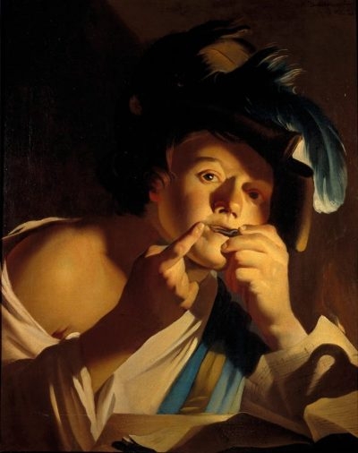 Glezna,  Jaunietis ar vargānu,