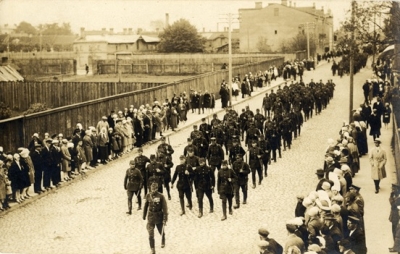Ventspils 2. aizsargu pulks parādē. 1930. gadi