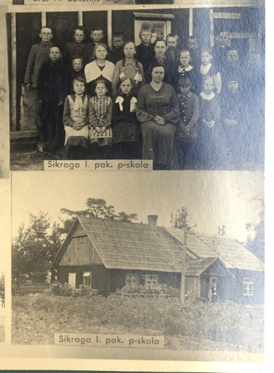 Sīkraga pamatskola 1937. gadā.